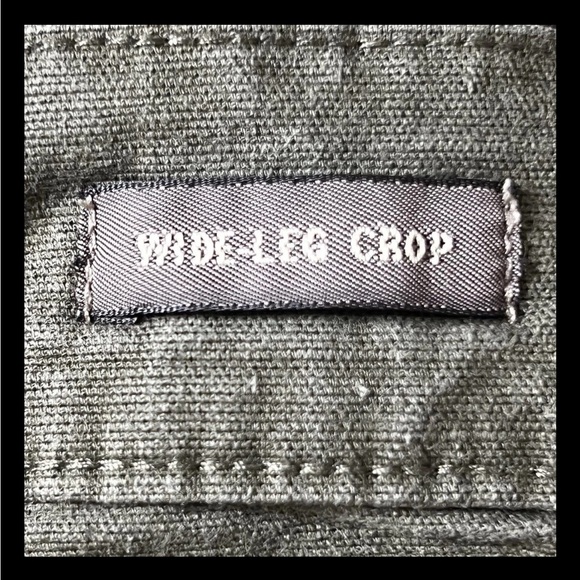 J. Crew Point Sur Crop Pants Womens 26 Olive Green Wide Leg Preppy Minimalist - Picture 4 of 6
